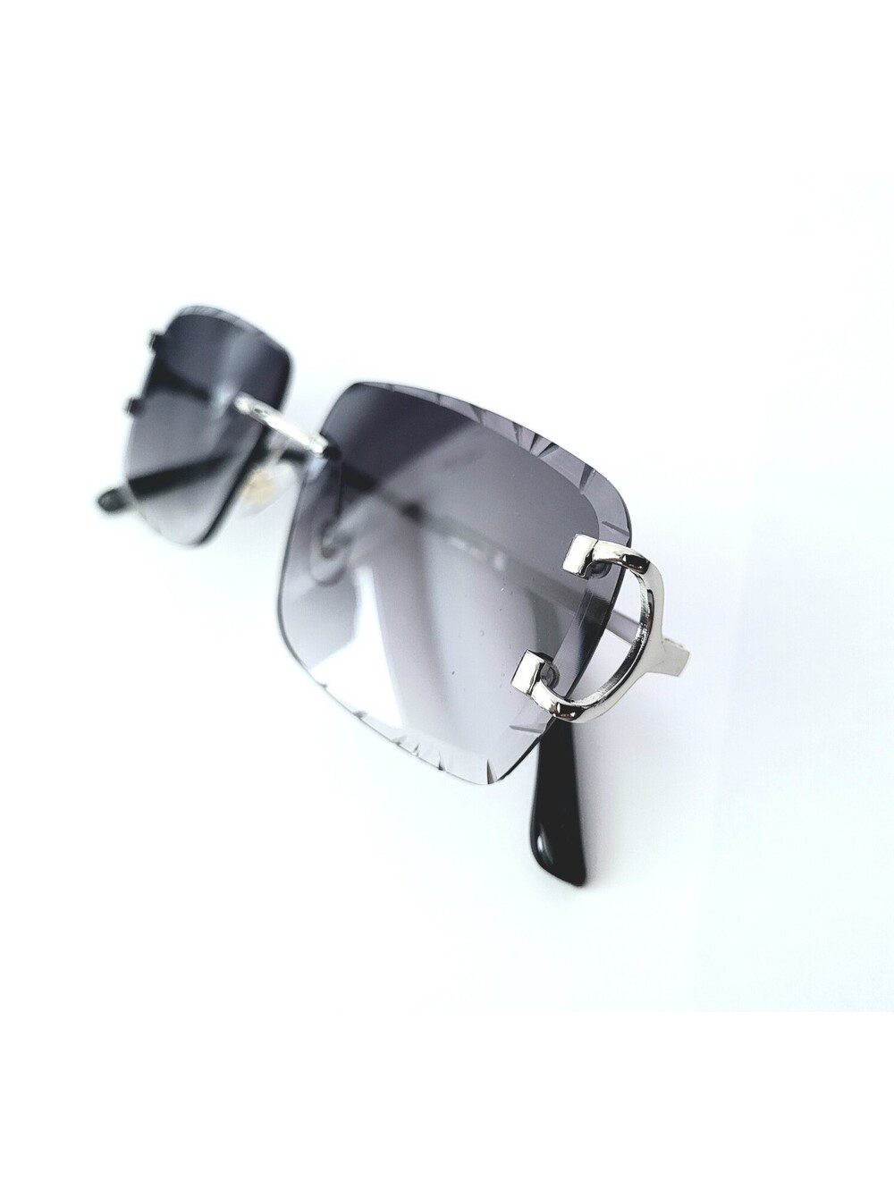 Piccadilly Slv Gray Gradient C Diamond Cut Designer Sunglasses